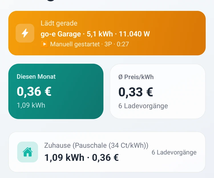 Live-Banner „Lädt gerade" auf dem Dashboard
