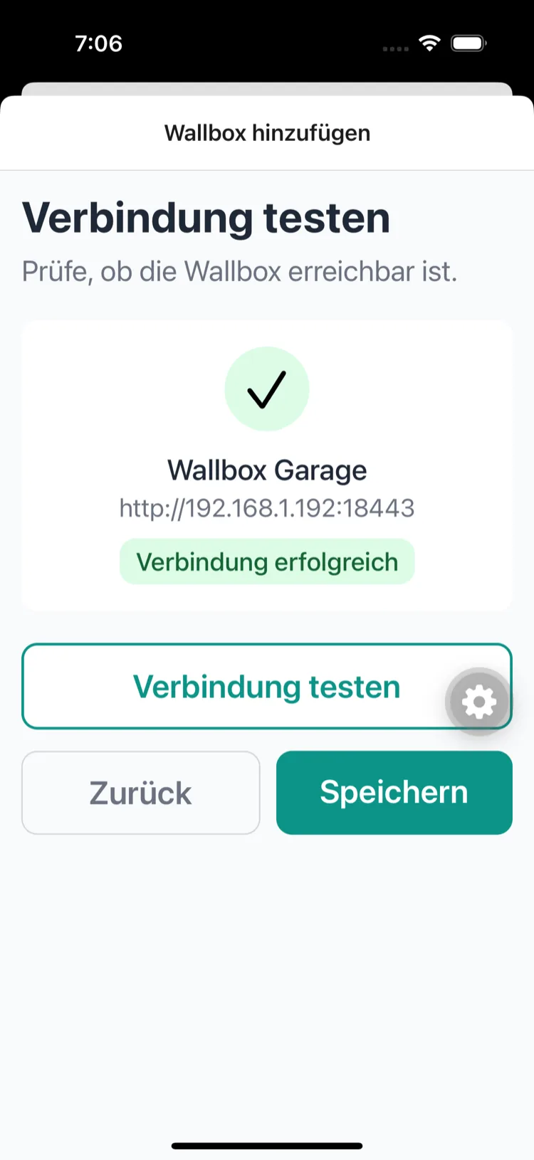 Verbindung erfolgreich getestet
