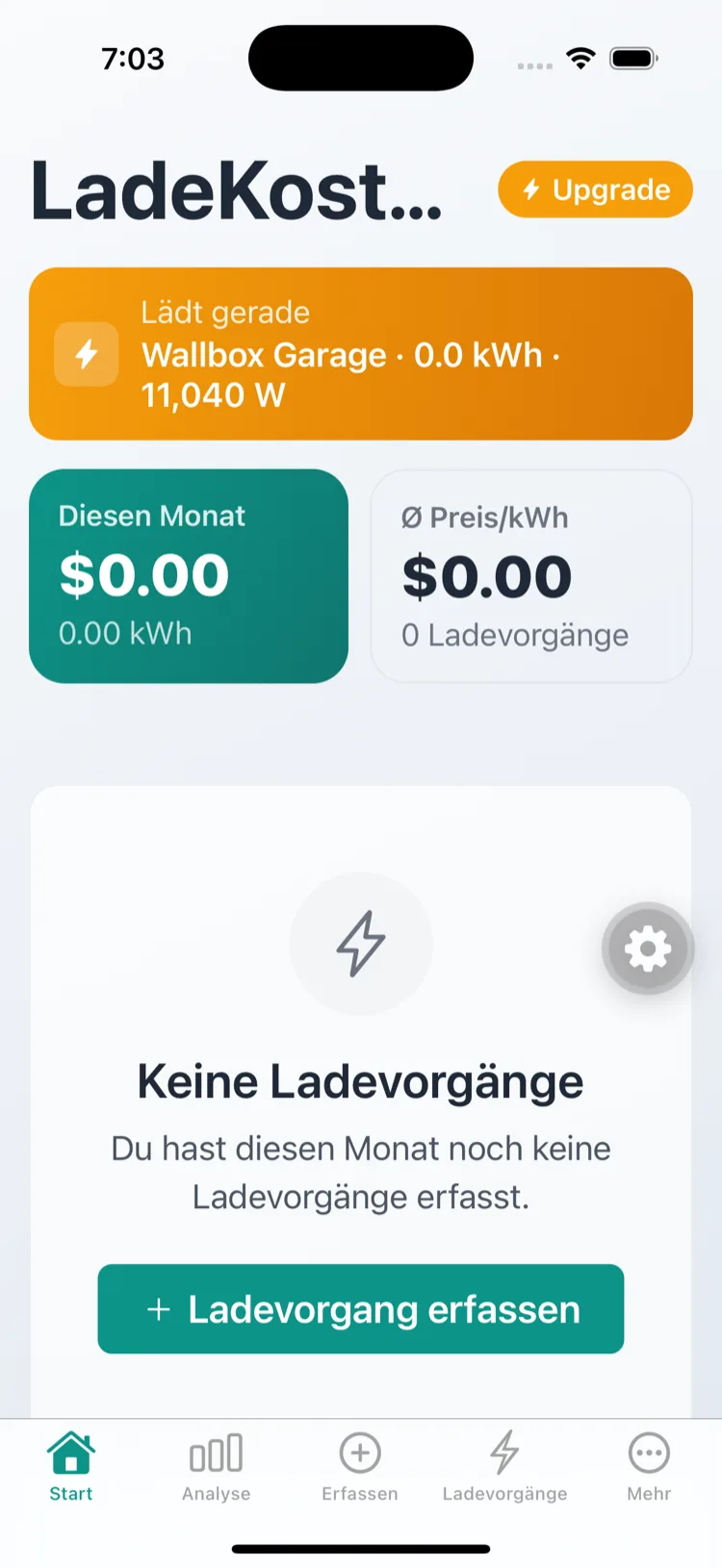 Live-Banner auf dem Dashboard